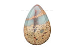 Impression Jasper Teardrop Pendant 20x30mm