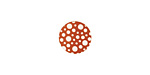 Lillypilly Bronze Scattered Dots Anodized Aluminum Disc 11mm, 24 gauge