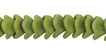 Czech Glass Olive (matte) 3 Petal Bellflower 9x11mm