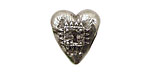 Green Girl Pewter Locked Heart 17x20mm