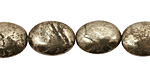 Golden Pyrite (silver tone) Flat Oval 16x12mm