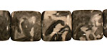 Black Tree Agate Puff Square 15mm