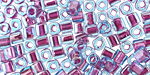 TOHO Aqua (with Purple Lining) Cube 4mm Seed Bead
