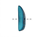 Tagua Nut Turquoise Splinter (center-drilled) 7-8x28-35mm