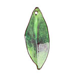 C-Koop Enameled Metal Lime Pointed Leaf 15-20x40-45mm