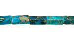 Teal Impression Jasper Tube 12x6mm