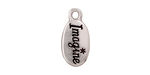 TierraCast Antique Silver (plated) Imagine Charm w/ Glue In10x20mm