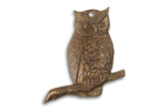 Vintaj Natural Brass Perching Owl Pendant 21x22mm