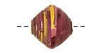 African Paper (purple, yellow) Bicone 20x21-22mm