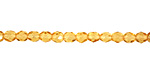 Czech Fire Polished Glass Medium Topaz Round 4mm