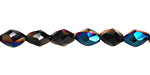 Metallic Cosmos & Jet Twisted Crystal Rice 8x6mm