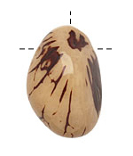 Tagua Nut Cream Nugget (3-hole) 22-30x37-42mm