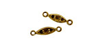 Stampt Antique Gold (plated) Pea Pod Connector 12x4mm