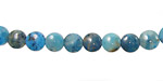 Larimar Blue Crazy Lace Puff Coin 6mm