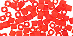 TOHO Transparent Frosted Siam Ruby Cube 4mm Seed Bead