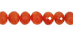 Carnelian (natural-orange) Faceted Rondelle 7x10mm