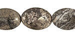 Pyrite w/ Quartz Flat Oval 25x18mm