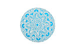 Lillypilly Turquoise Lace Anodized Aluminum Disc 25mm, 24 gauge