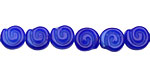 Czech Glass Marbled Cobalt Ammonite 8mm