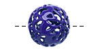 Painting with Fire Torch Fired Enamel Cobalt Blue Arabesque Round 20mm