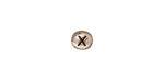 TierraCast Antique Rhodium (plated) Alphabet Bead "X" 7x6mm