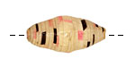 African Paper (beige, black, hot pink) Rice 29-30x14-15mm