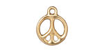 TierraCast Gold (plated) Peace Charm 15x19mm