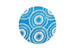 Lillypilly Turquoise Dandelion Anodized Aluminum Disc 25mm, 24 gauge