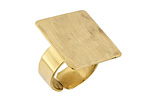 Brass Adjustable Square Ring 22mm