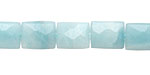 Amazonite Faceted Thin Pillow 10x8mm