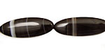 Black Sardonyx Flat Oval 28x10mm