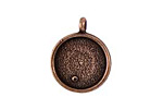 Nunn Design Antique Copper (plated) Small Circle Bezel Pendant 19x27mm