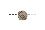 Gaea Ceramic Robin's Egg on Brick Geode Round 11-12x13-14mm