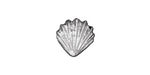 TierraCast Rhodium (plated) Large Shell Bead 13mm