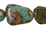 Blue Calsilica Jasper Flat Freeform Slab 13x11-35x26mm