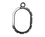 Artistic Wire Hematite Oval Wrapper 20x32mm