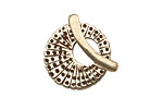 Saki White Bronze Peacock Toggle Clasp 21mm, 23mm bar