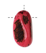 Tagua Nut Hot Pink Nugget (3-hole) 22-30x37-42mm