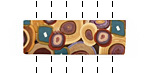 Humble Beads Polymer Clay Golden Kiss 6 Hole Cuff 11-12x34-35mm