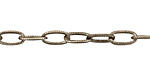 Antique Silver (plated) Long Etched Oval Cable Chain