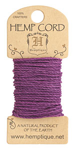 Dark Purple Hemp Twine 20 lb, 20 ft