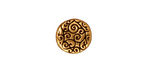 TierraCast Antique Gold (plated) Round Scroll Bead 12mm