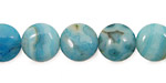 Larimar Blue Crazy Lace Puff Coin 12mm
