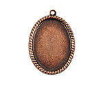 Nunn Design Antique Copper (plated) Vetri Beaded Oval Frame 23x32mm