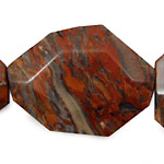 Gray Rainbow Jasper Faceted Flat Slab 35-45x25-35mm