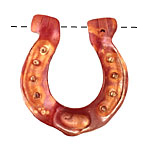 Patricia Healey Copper Horseshoe Pendant 36x40mm