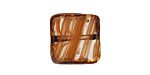 Czech Glass Carmel Candy Square 10mm