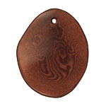 Tagua Nut Dark Brown Potato Chip 30-37x37-47mm