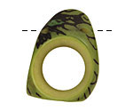 Tagua Nut Apple Open Slice (side drilled) 33-45x24-36mm