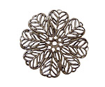 Stampt Antique Pewter (plated) Daisy Filigree 36mm